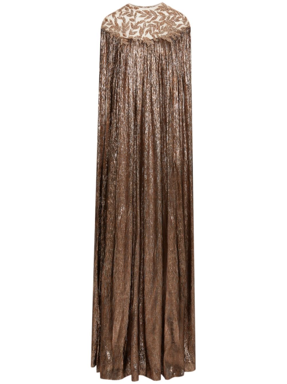 Oscar de la Renta crystal-embellished silk dress - Gold von Oscar de la Renta