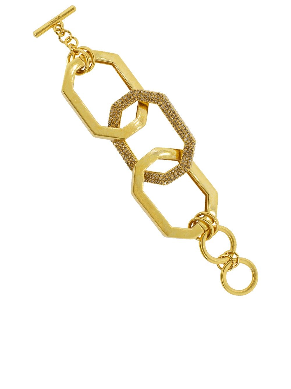 Oscar de la Renta oversized elongated octagon link bracelet - Gold von Oscar de la Renta