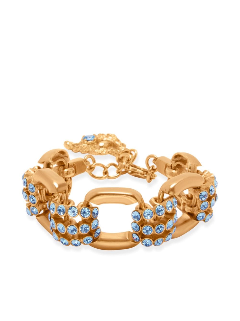 Oscar de la Renta pavé-crystal link bracelet - Blue von Oscar de la Renta