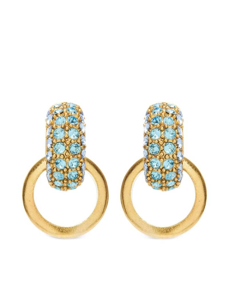 Oscar de la Renta pavé-crystal link earrings - Gold von Oscar de la Renta