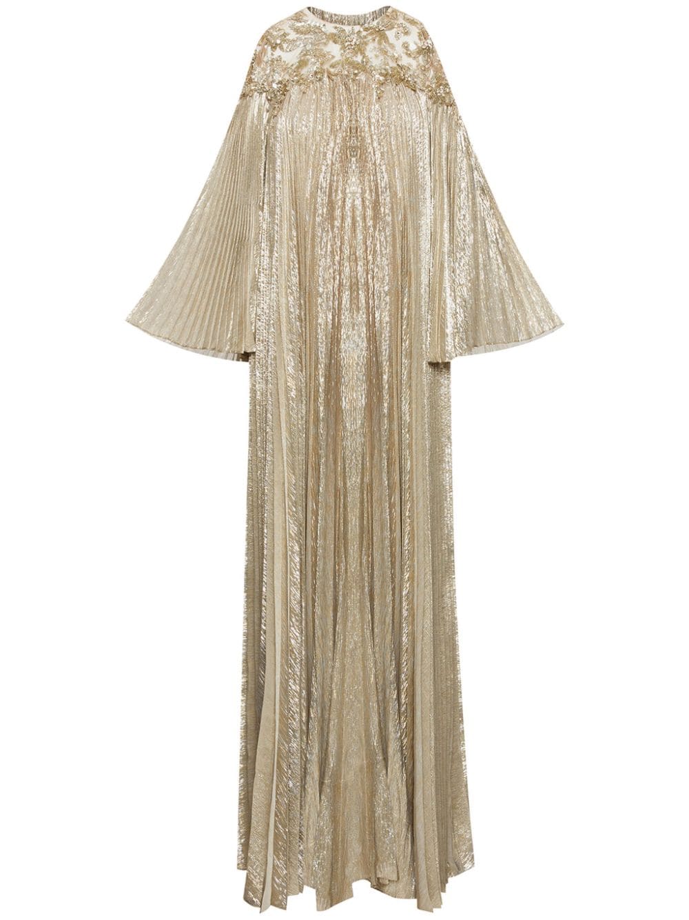 Oscar de la Renta pleated crystal-embellished caftan dress - Silver von Oscar de la Renta