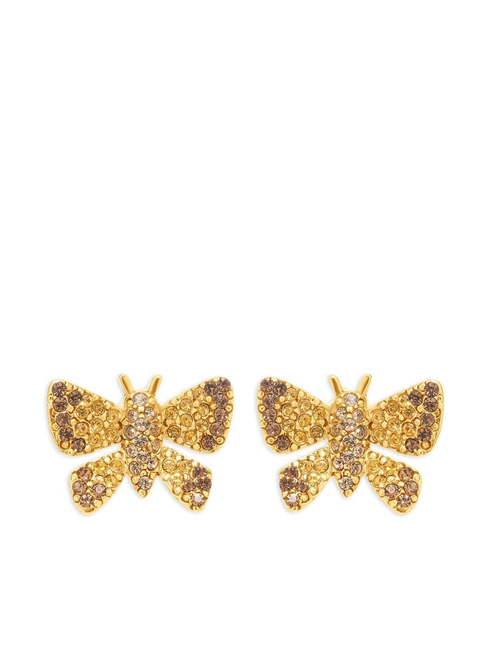 Oscar de la Renta small Butterfly crystal earrings - Gold von Oscar de la Renta
