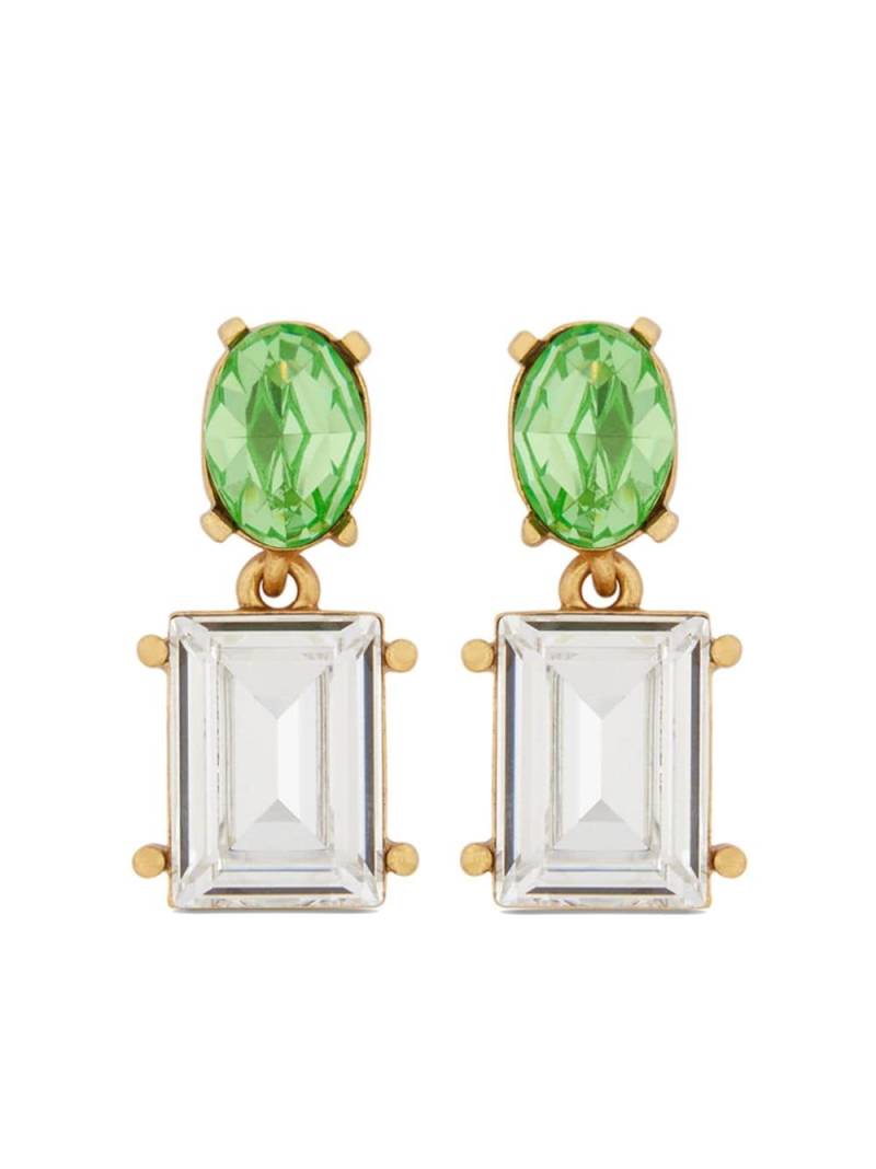 Oscar de la Renta small Gallery drop earrings - Green von Oscar de la Renta