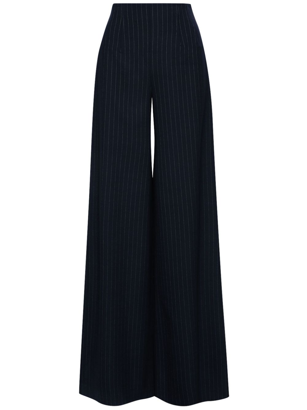 Oscar de la Renta vertical-stripe wool-blend trousers - Blue von Oscar de la Renta