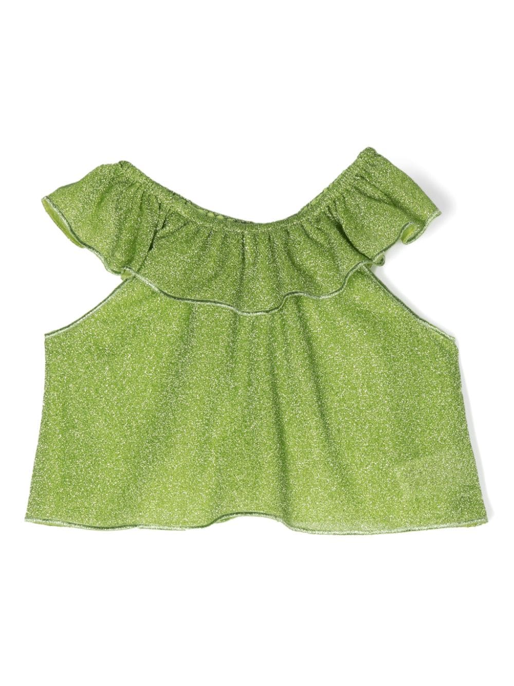 Oseree Kids Lumiere ruffle-detail top - Green von Oseree Kids