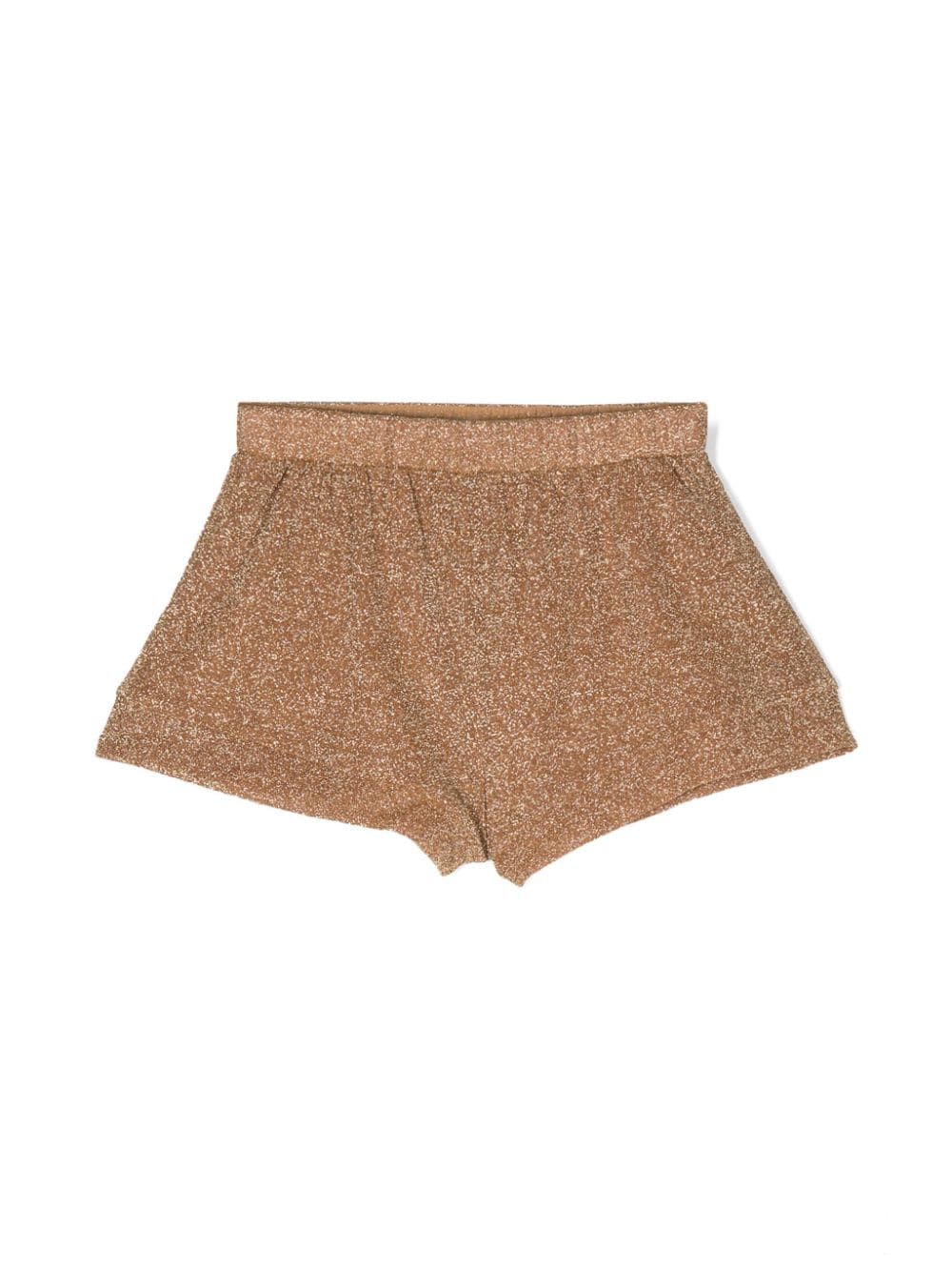 Oseree Kids elasticated lurex shorts - Gold von Oseree Kids