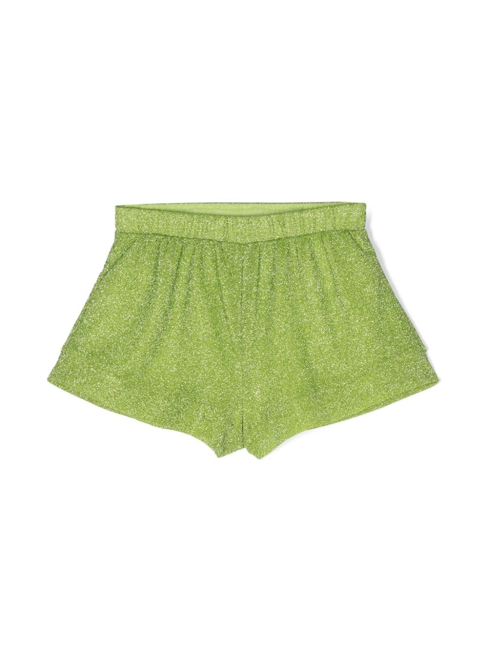 Oseree Kids elasticated lurex shorts - Green von Oseree Kids