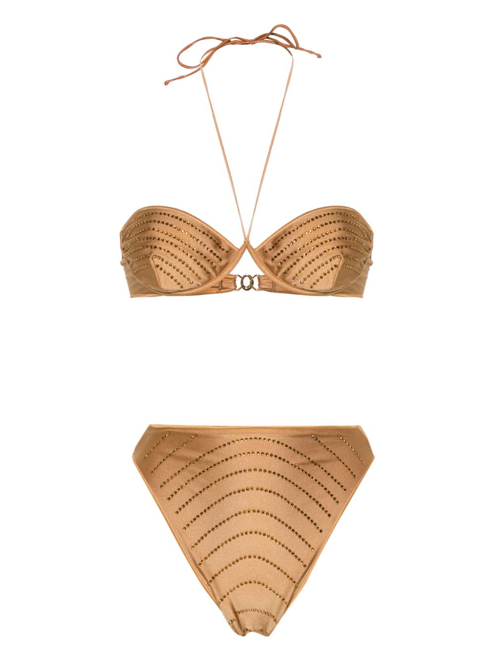 Oséree Gem rhinestrone-embellished bikini set - Neutrals von Oséree