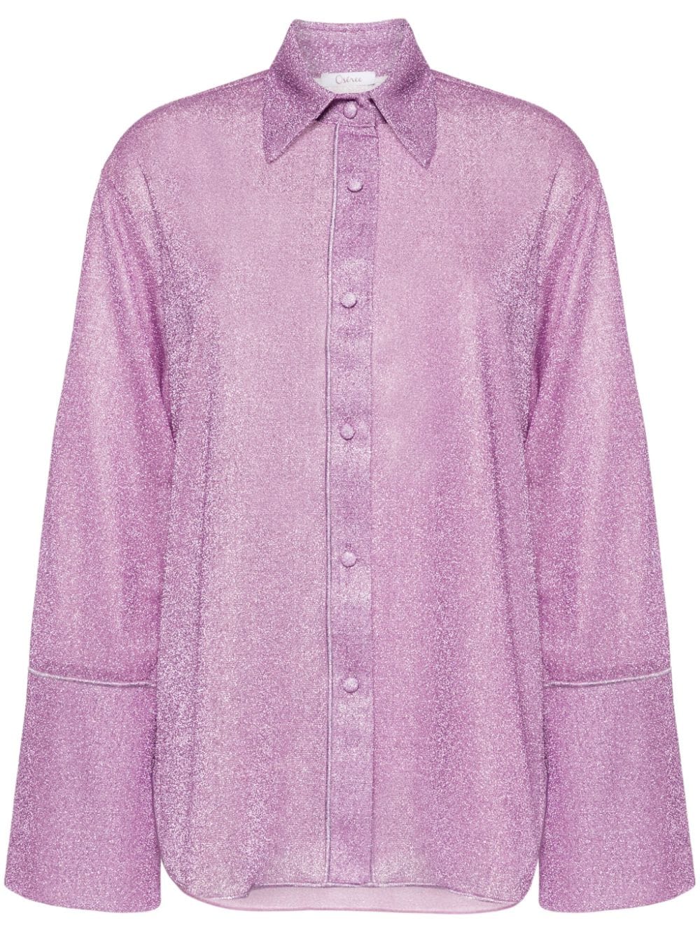 Oséree Lumiere lurex shirt - Pink von Oséree