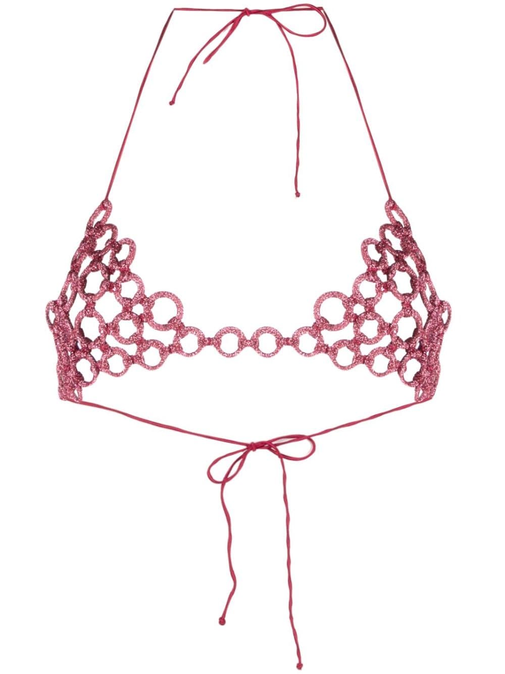 Oséree Lumière multi-ring bralette top - Pink von Oséree