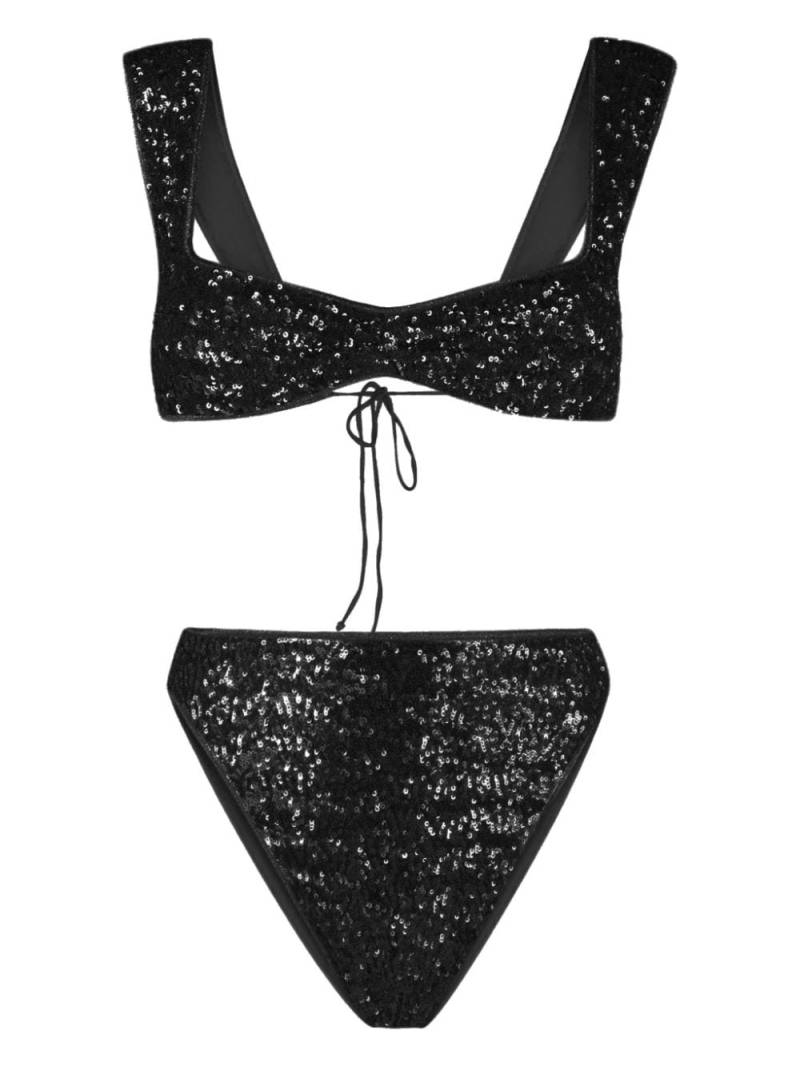 Oséree Paillettes sequined bikini - Black von Oséree