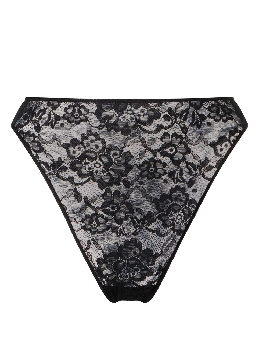 Oséree floral-lace high waisted briefs - Black von Oséree