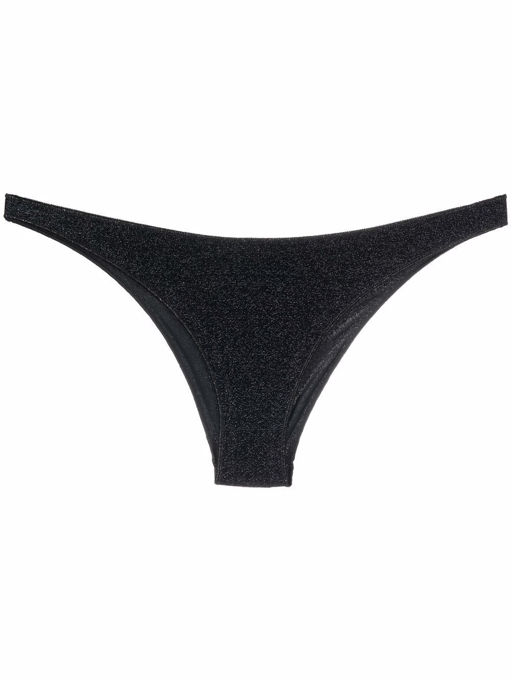 Oséree glitter low-rise bikini bottoms - Black von Oséree