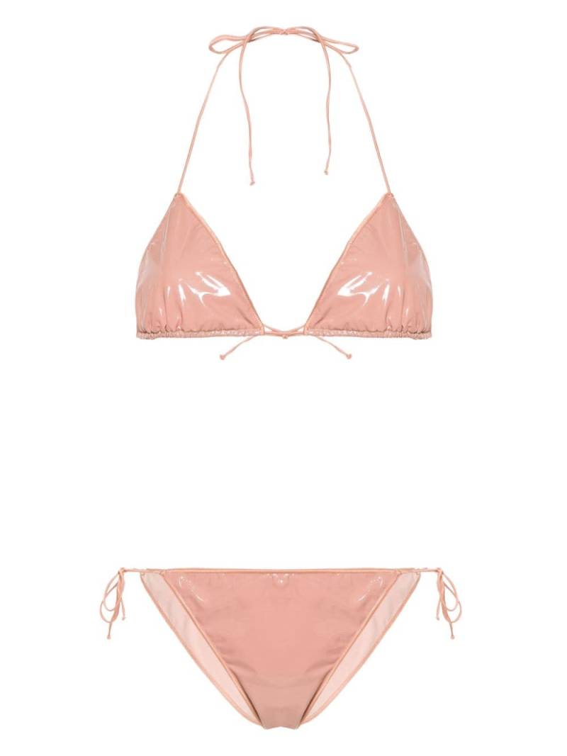 Oséree high-shine finish bikini set - Pink von Oséree