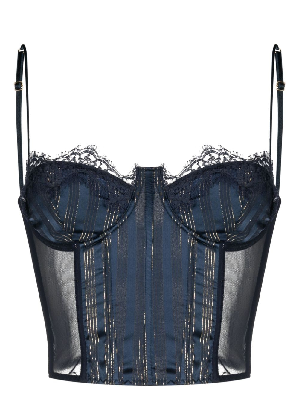 Oséree lurex corset bra - Blue von Oséree