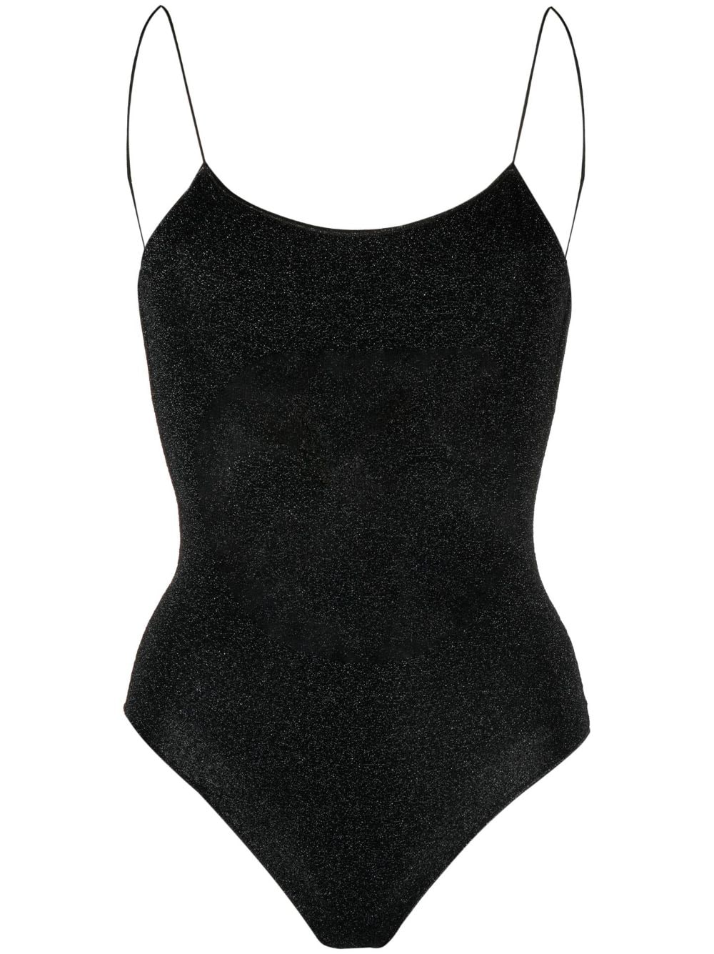 Oséree open-back lurex swimsuit - Black von Oséree