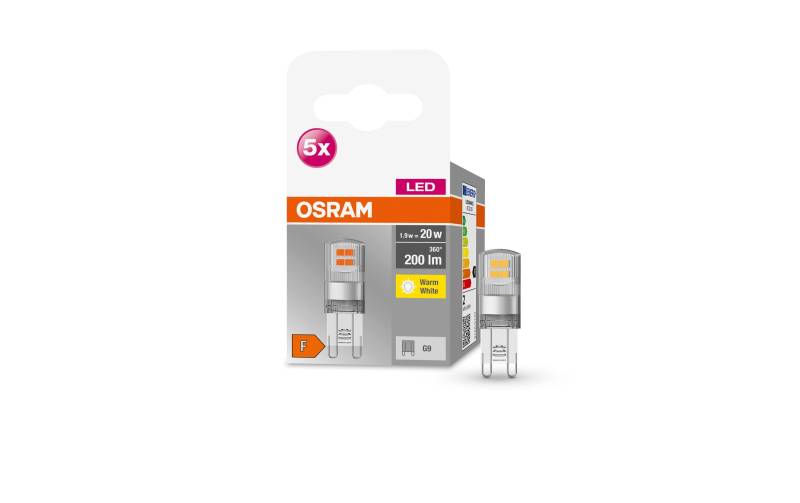 Osram LED-Leuchtmittel »Base Pin 20 1.9W, G9, Warmweiss«, G9, 1 St., Warmweiss von Osram