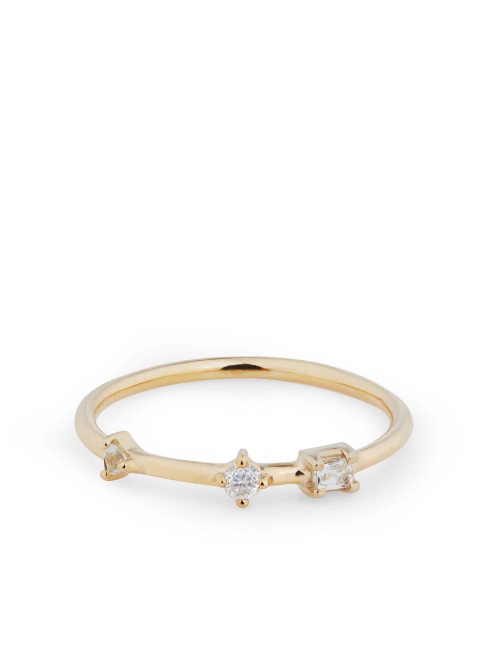 Otiumberg 9kt yellow gold Three Stone Bamboo ring von Otiumberg