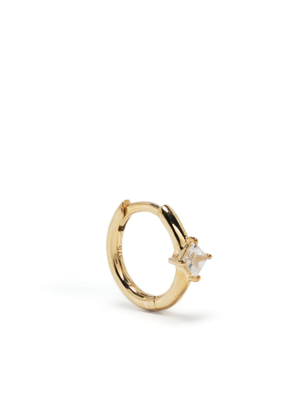 Otiumberg Bamboo crystal-embellished hoop earring - Gold von Otiumberg