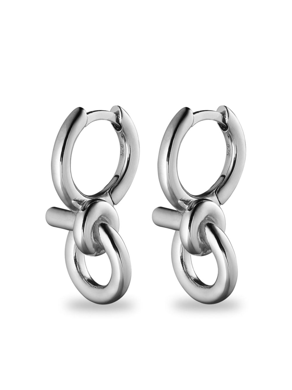 Otiumberg Tied sculpted hoop earrings - Silver von Otiumberg