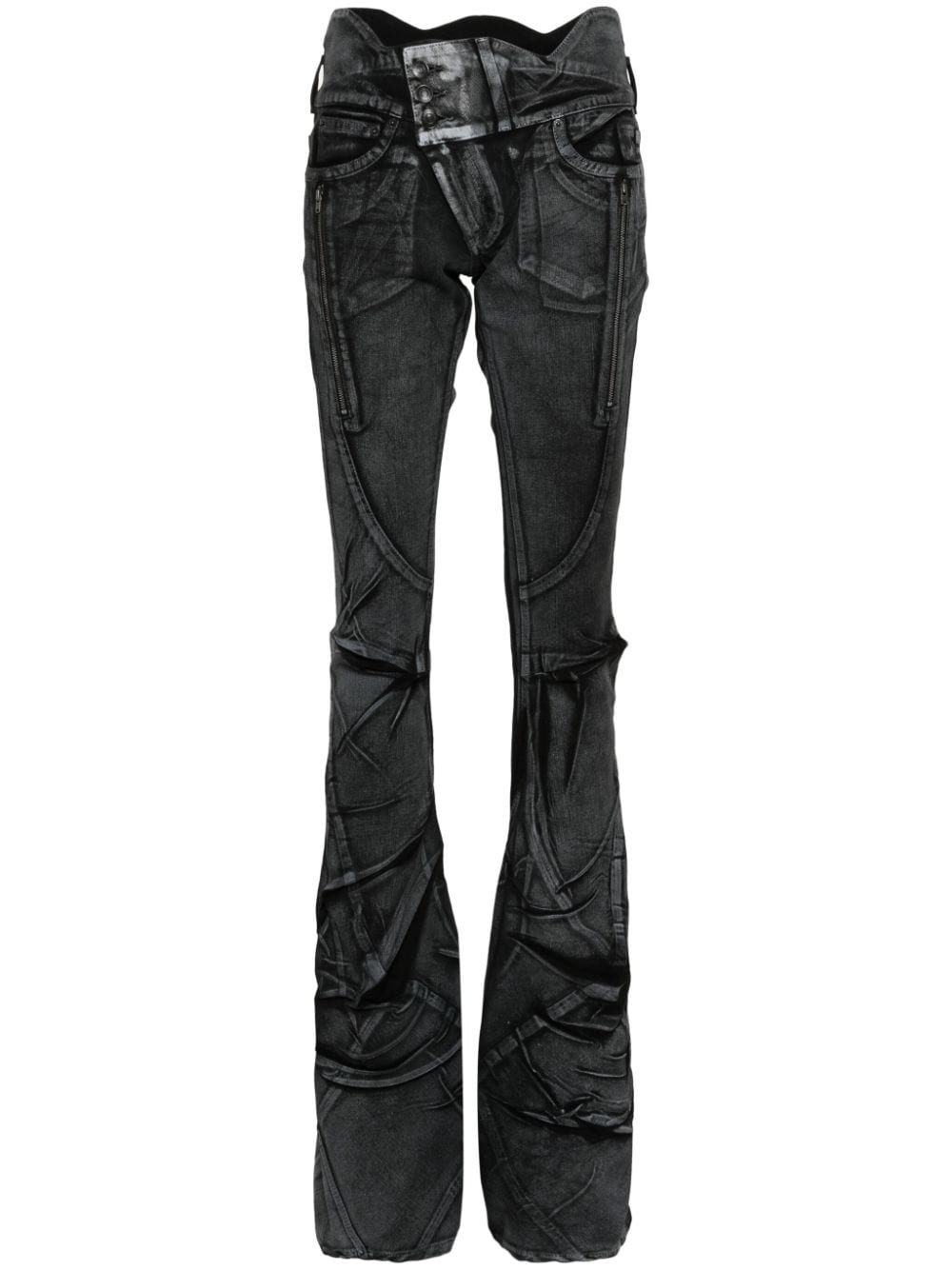 Ottolinger Big Waistband Drape skinny jeans - Black von Ottolinger