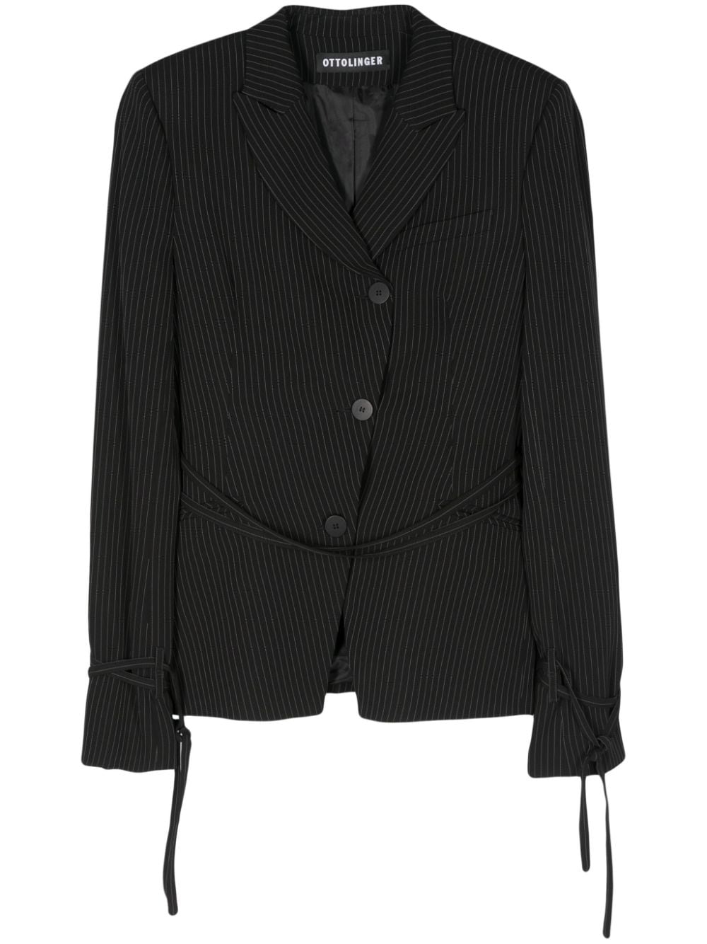 Ottolinger asymmetric pinstripe blazer - Black von Ottolinger