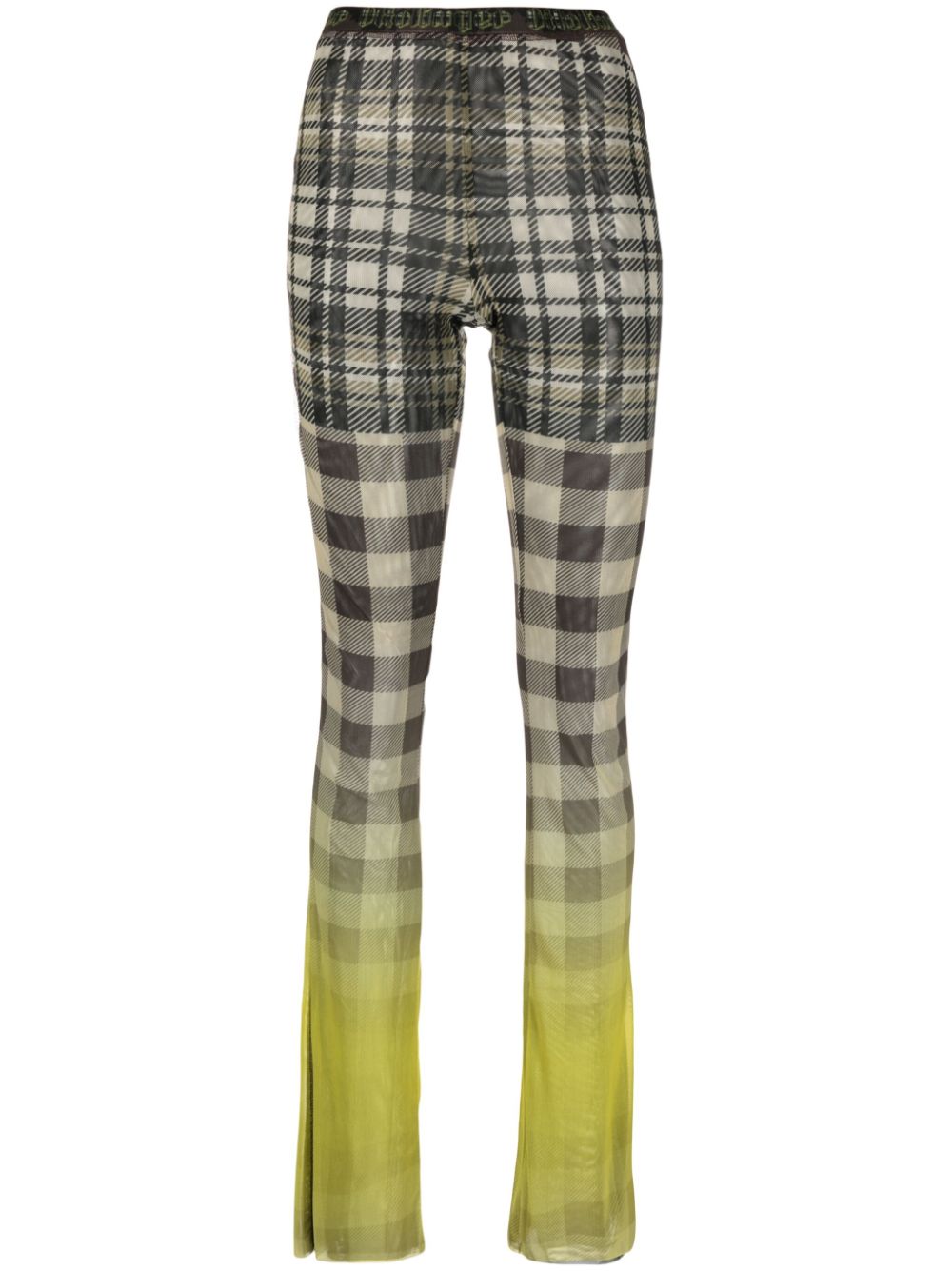 Ottolinger checked straight-leg trousers - Yellow von Ottolinger