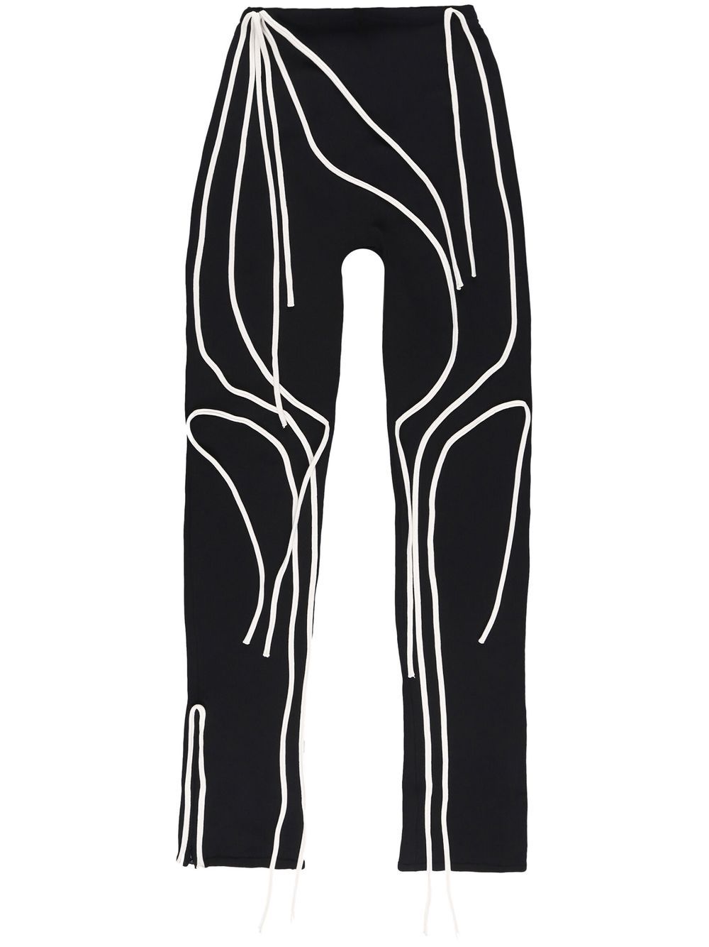 Ottolinger contrast-trim flared trousers - Black von Ottolinger