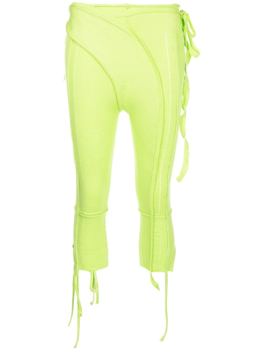 Ottolinger cropped panelled-design trousers - Green von Ottolinger