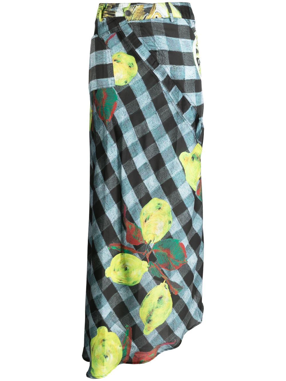 Ottolinger lemon-print asymmetric skirt - Multicolour von Ottolinger