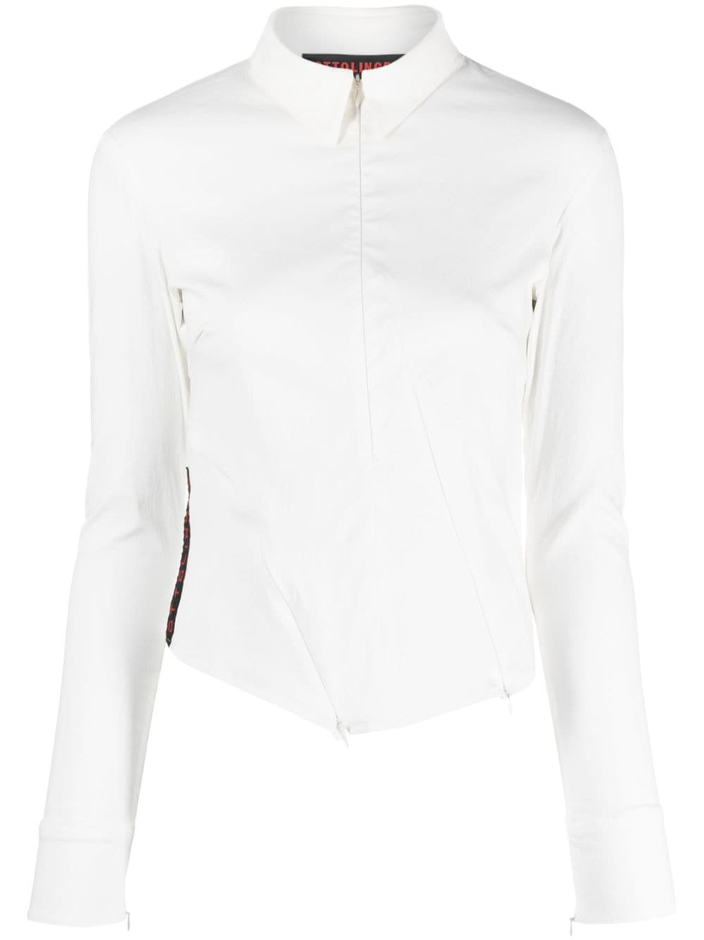 Ottolinger logo-patch corset-style shirt - White von Ottolinger