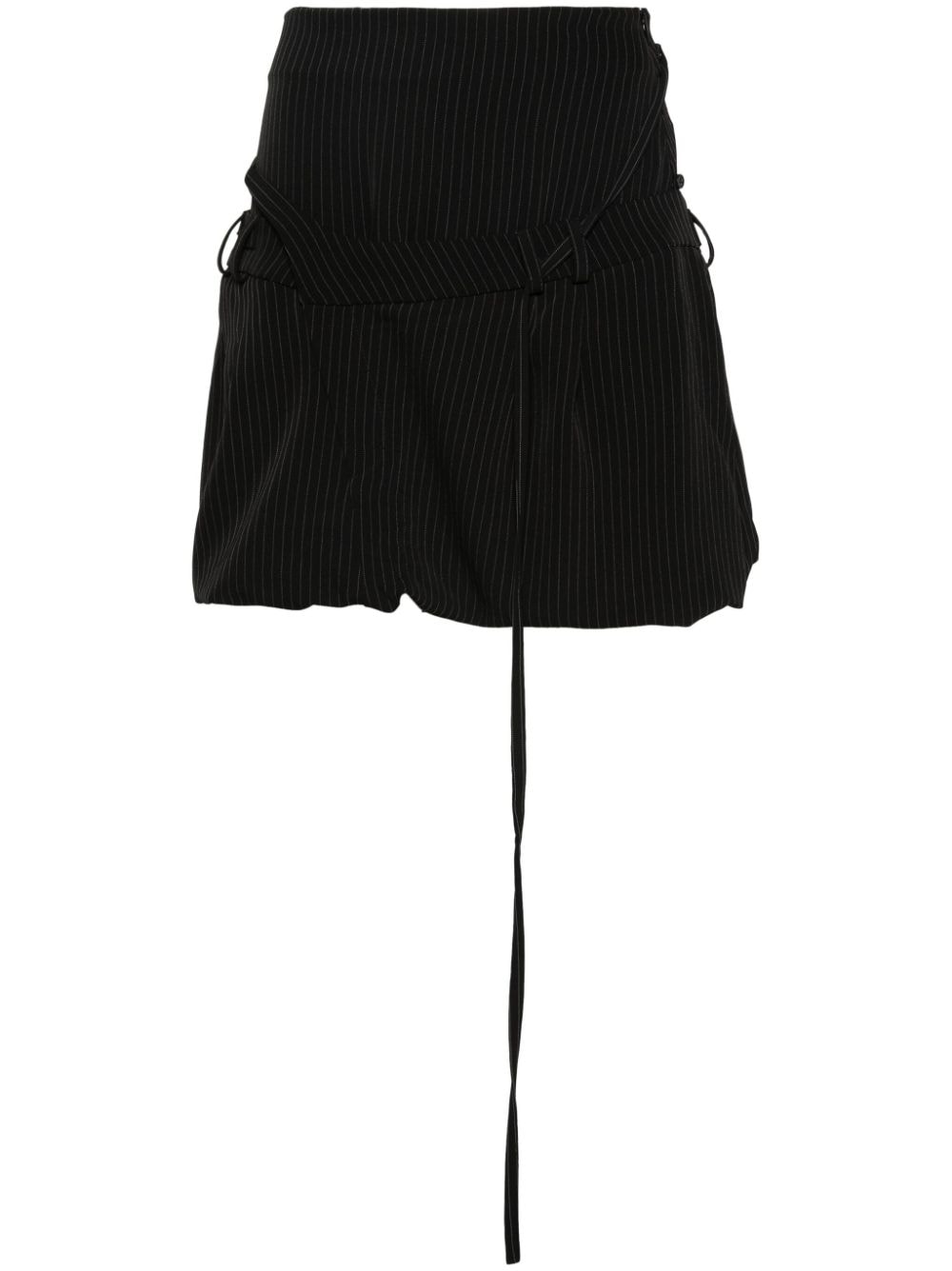 Ottolinger pinstripe-print bubble mini skirt - Black von Ottolinger