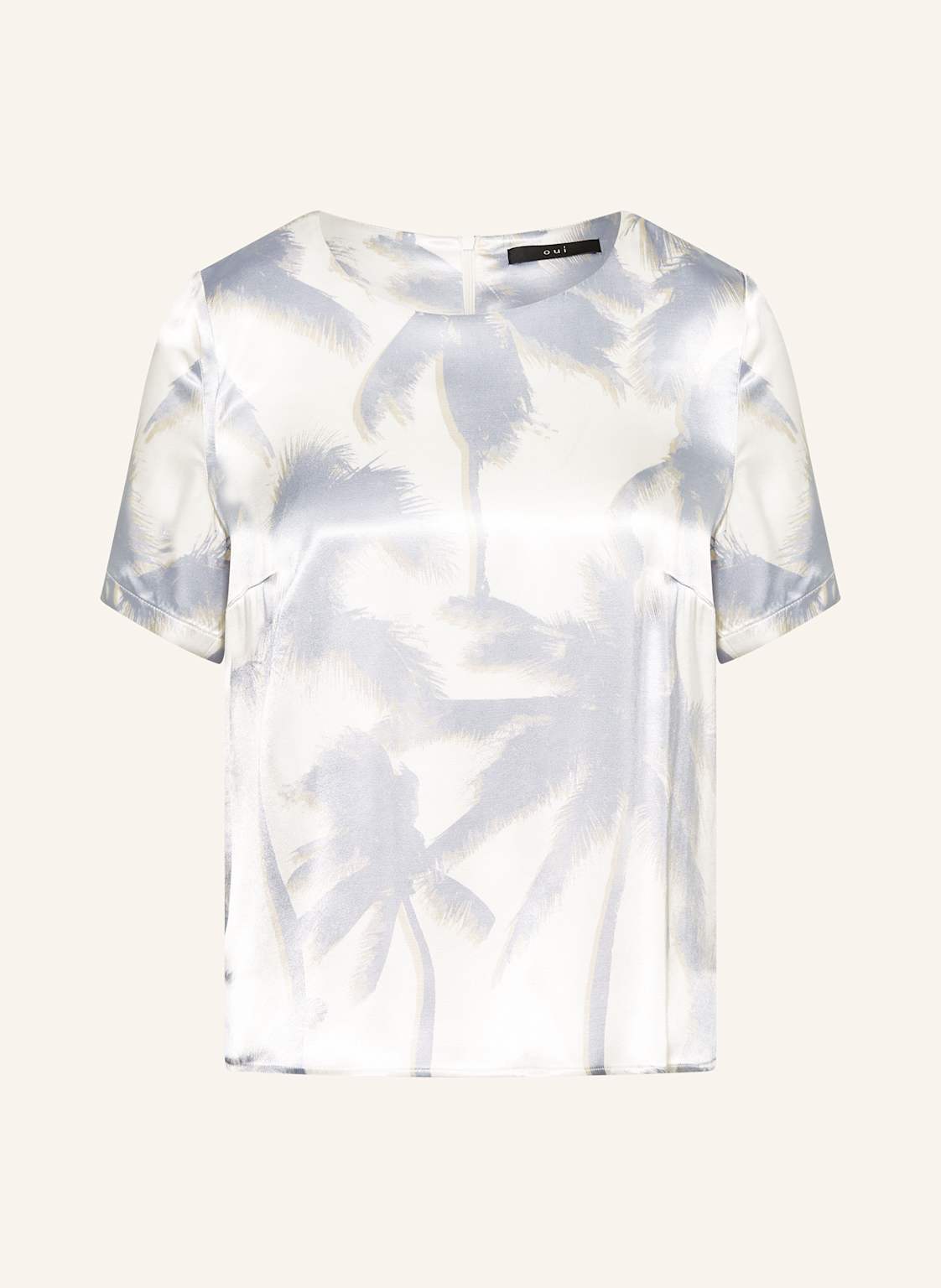 Oui Blusenshirt Aus Satin blau Oui Blusenshirt Aus Satin blau von Oui