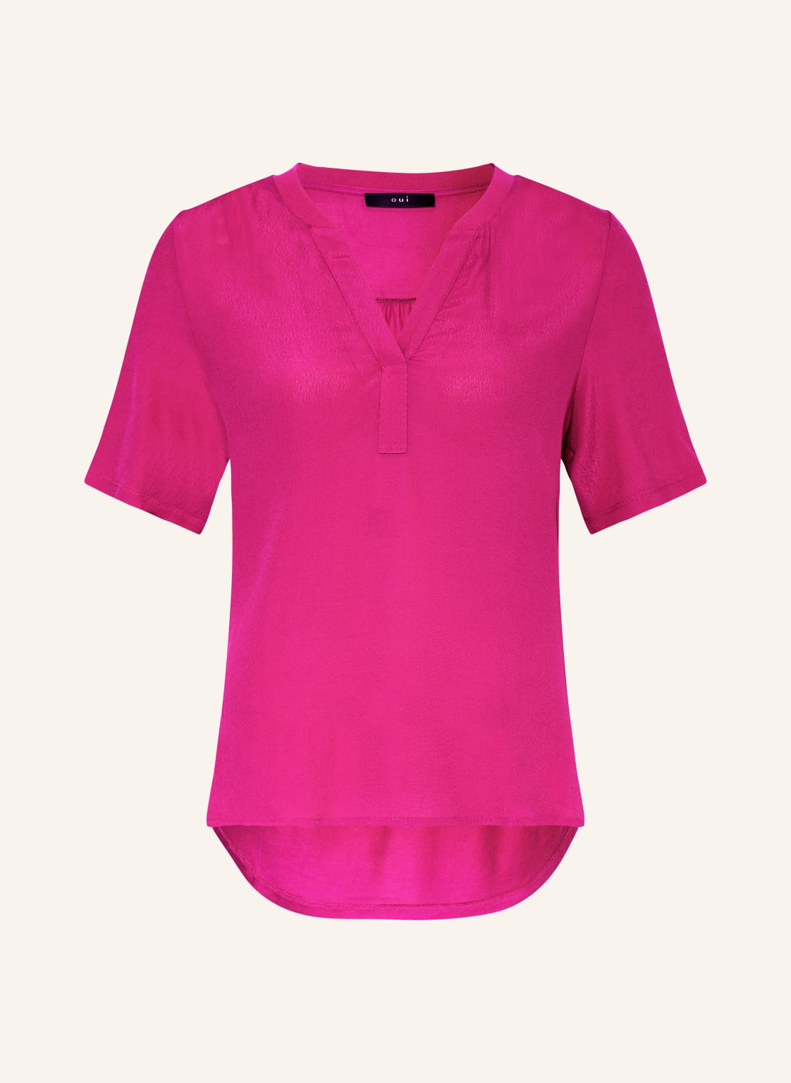 Oui Blusenshirt Im Materialmix pink von Oui