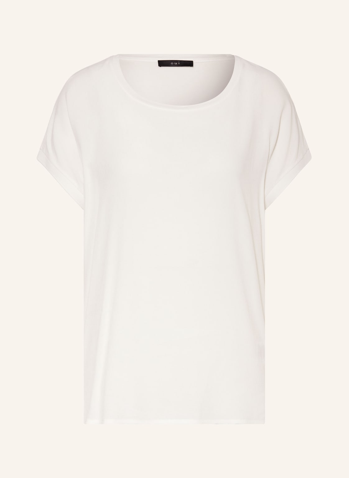 Oui Blusenshirt Im Materialmix weiss Oui Blusenshirt Im Materialmix weiss von Oui