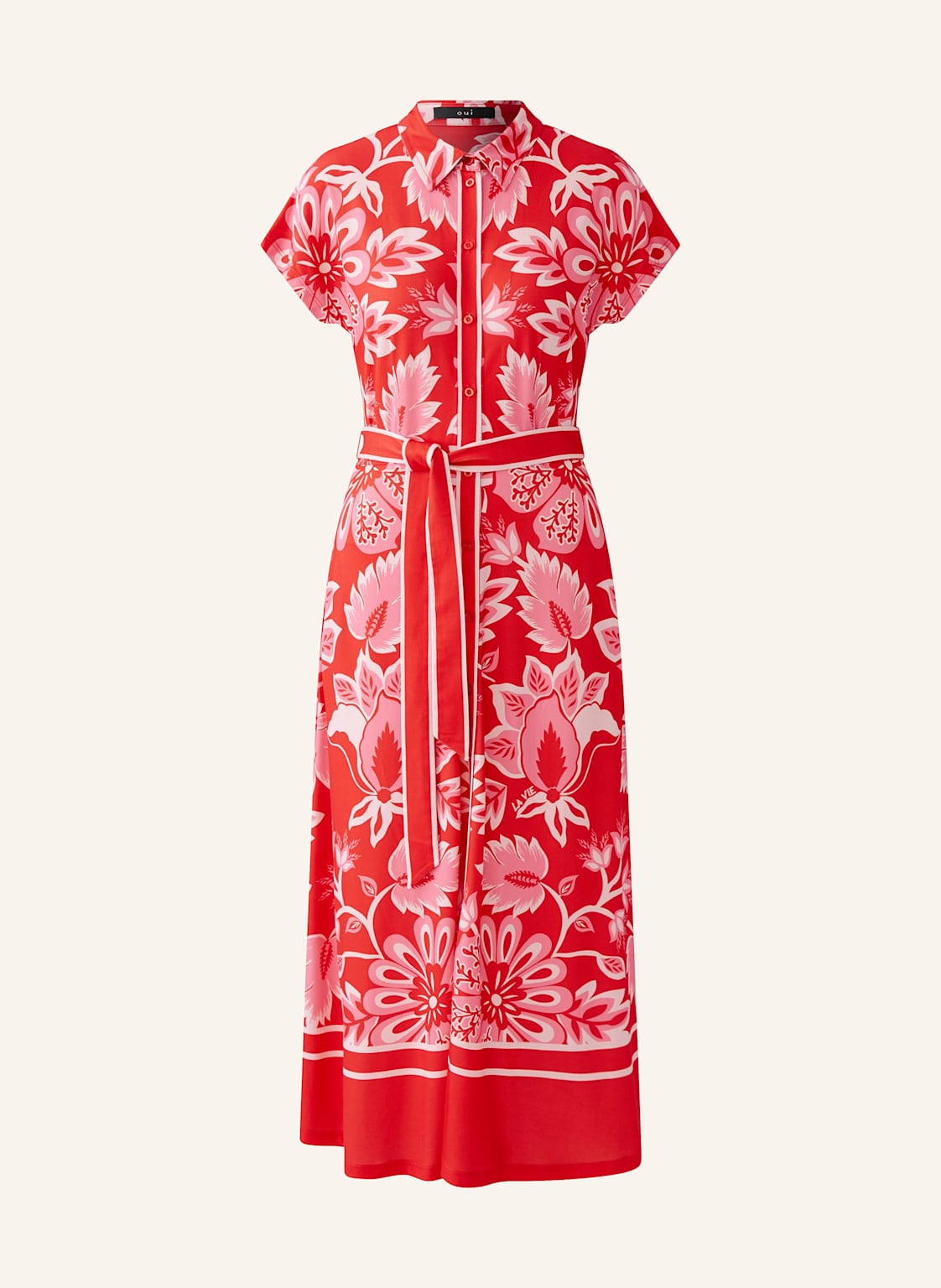Oui Hemdblusenkleid rot von Oui