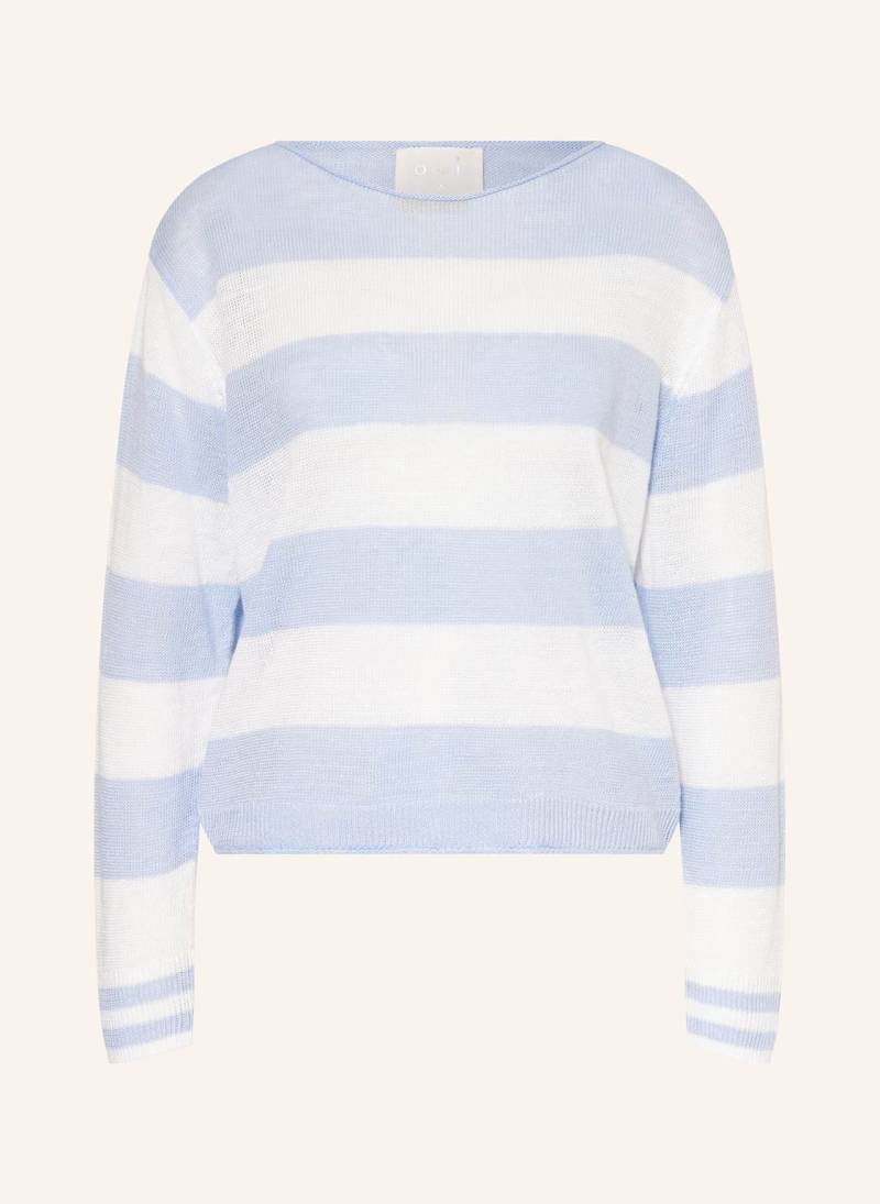 Oui Leinenpullover blau von Oui