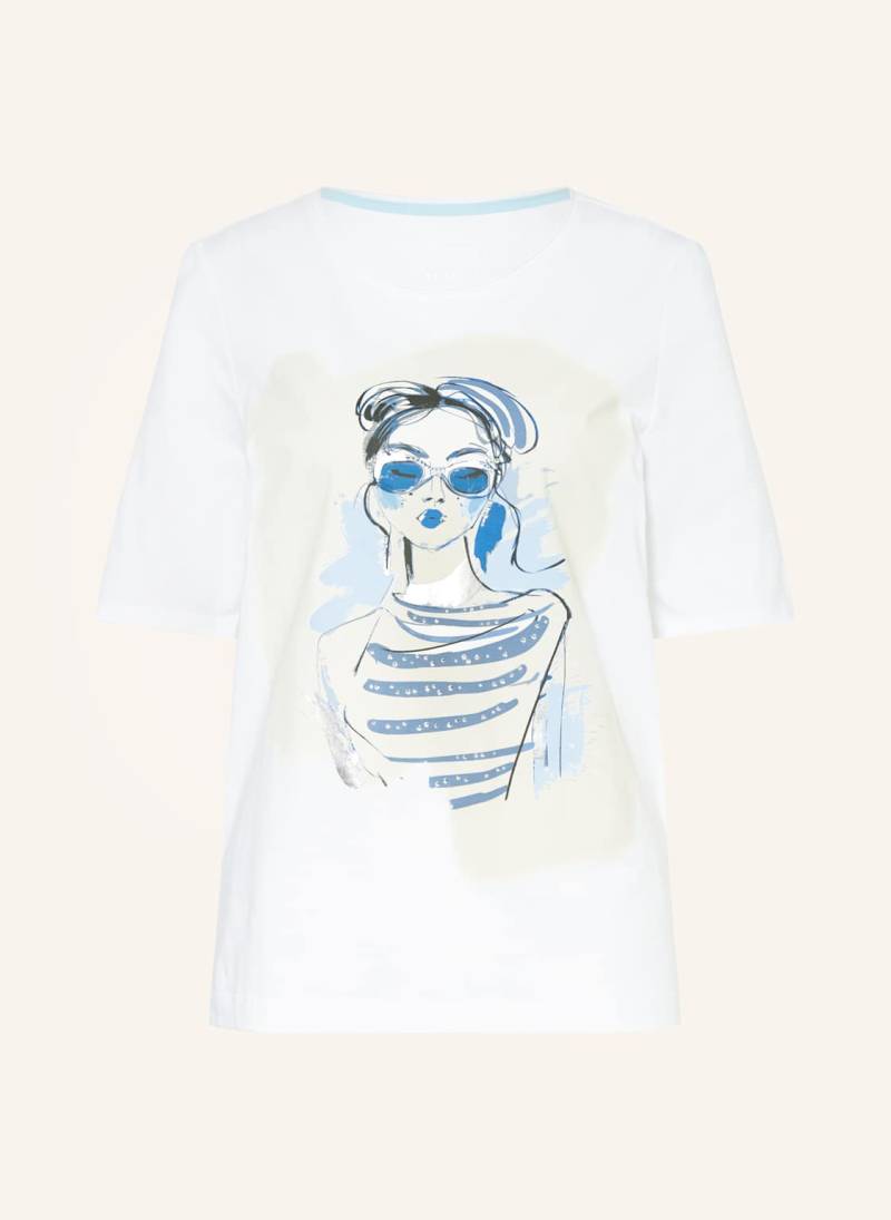 Oui T-Shirt Mit Schmucksteinen weiss von Oui