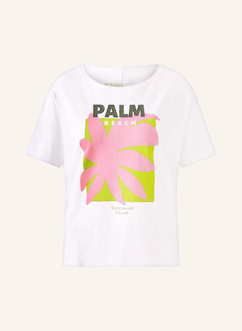Oui T-Shirt Mit Schmucksteinen weiss von Oui
