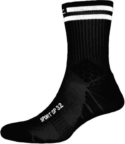 P.A.C PAC SP 3.2 Sport Recycled Stripes Sock 2x Pack - black (Grösse: M40-43) von P.A.C