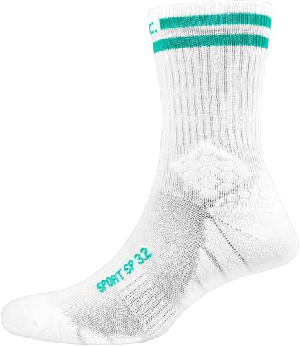 P.A.C PAC SP 3.2 Sport Recycled Stripes Sock 2x Pack - white (Grösse: M44-47) von P.A.C