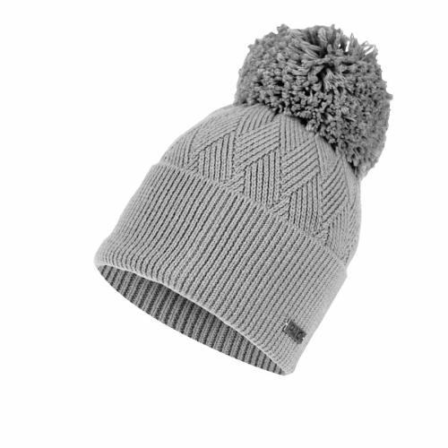 P.A.C. Kenye Merino Pom Pom Beanie - grey (Grösse: one si) von P.A.C