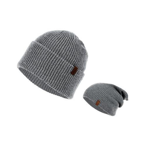 P.A.C. Kids Merilo Merino Beanie - grey melange (Grösse: one si) von P.A.C