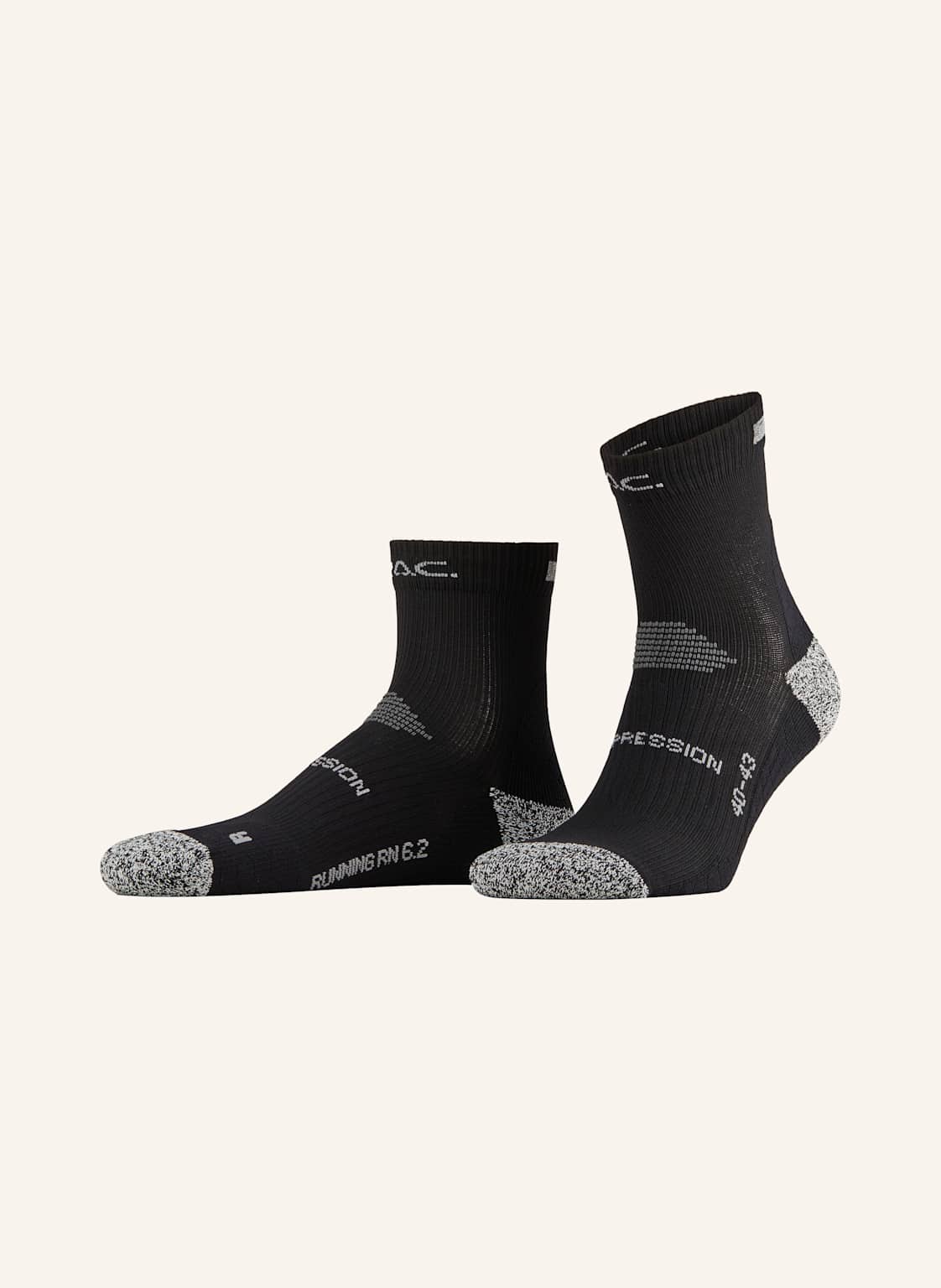 P.A.C. Laufsocken Rn 6.2 Running Reflective Pro Mid Compression schwarz von P.A.C.