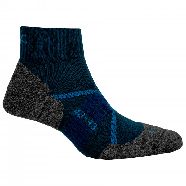 P.A.C. - TR 1.2 Trekking Merino Short Cool - Wandersocken Gr 44-47 blau/schwarz von P.A.C.