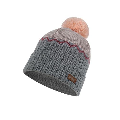 P.A.C.Nature Akela Merino Pom Beanie - grey (Grösse: one si) von P.A.C