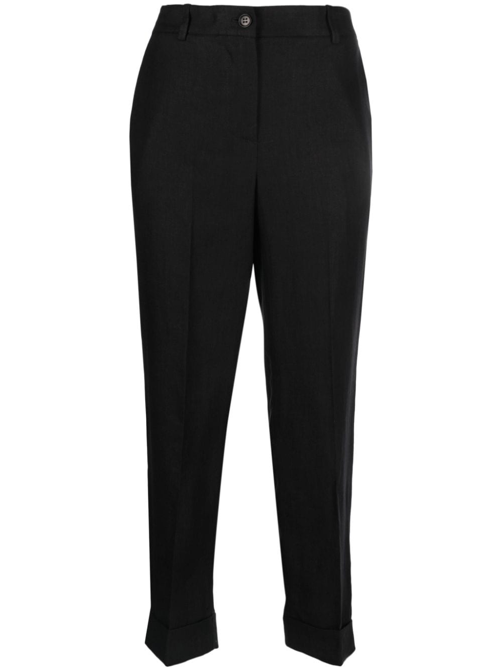 P.A.R.O.S.H. Blitz linen trousers - Black von P.A.R.O.S.H.