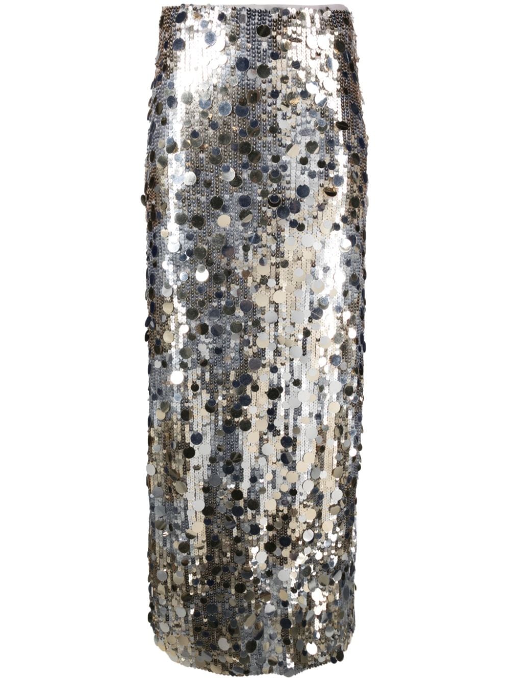 P.A.R.O.S.H. Gonna paillette-embellished high-waisted skirt - Silver von P.A.R.O.S.H.