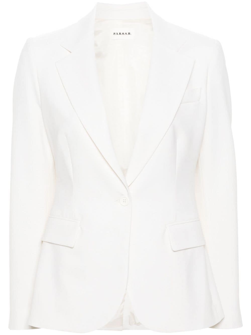 P.A.R.O.S.H. Lille single-breasted blazer - White von P.A.R.O.S.H.