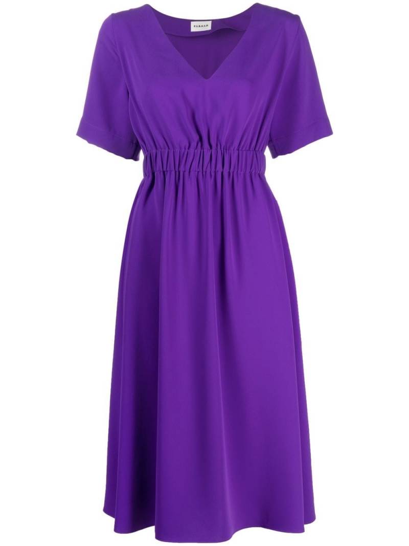 P.A.R.O.S.H. V-neck belted dress - Purple von P.A.R.O.S.H.